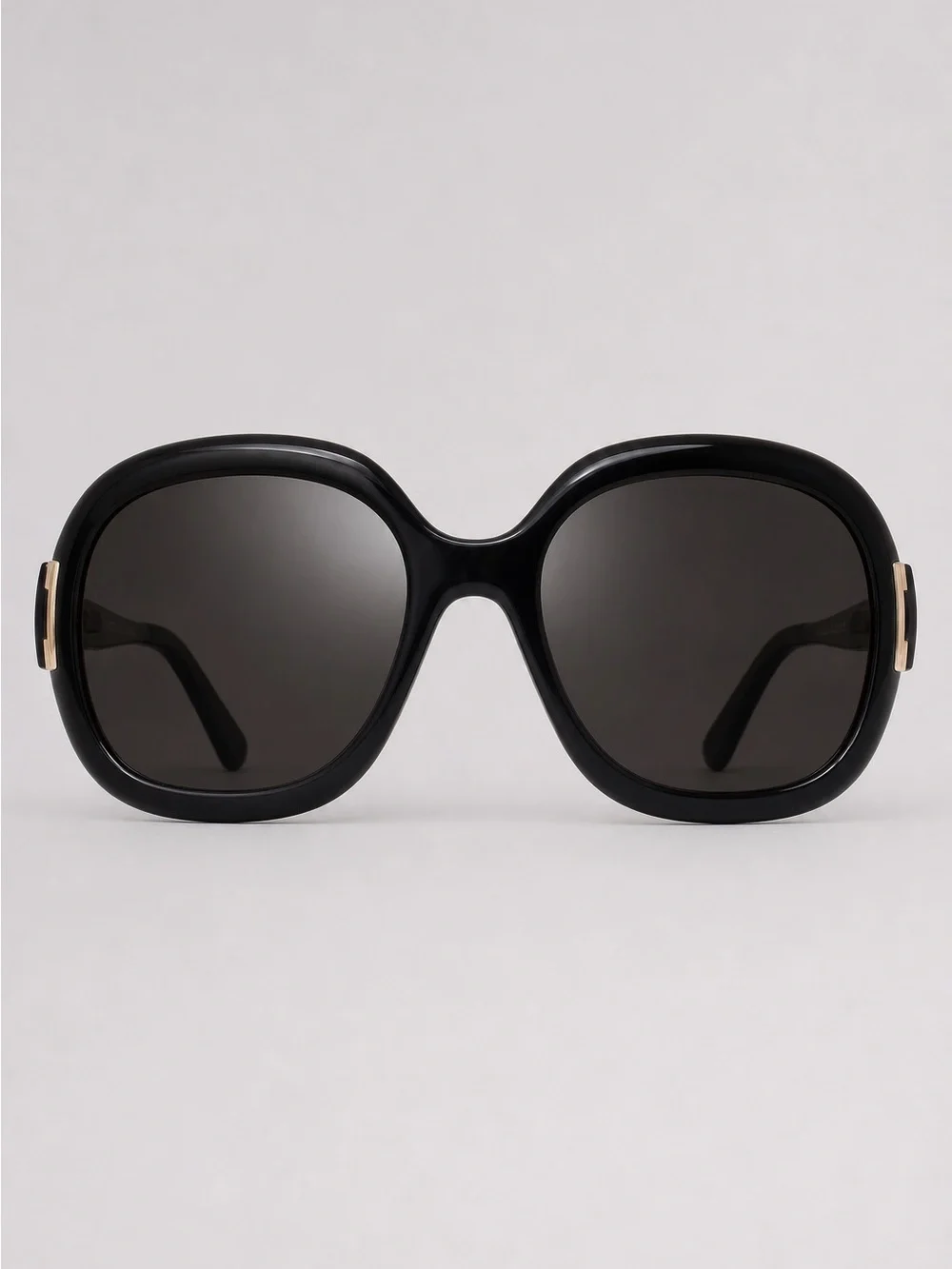 Dior Oversized Grayish Black Women's Sunglasses with Gold Accents NWT
